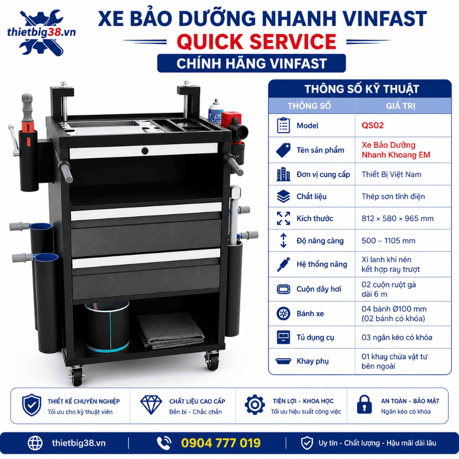 Thông số xe bảo dưỡng nhanh VinFast QS02
