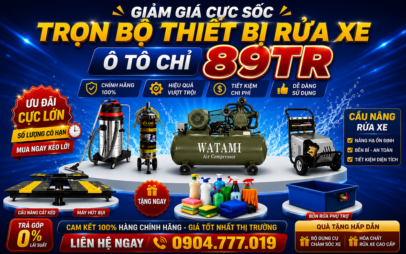COMBO RỬA XE ÔTÔ