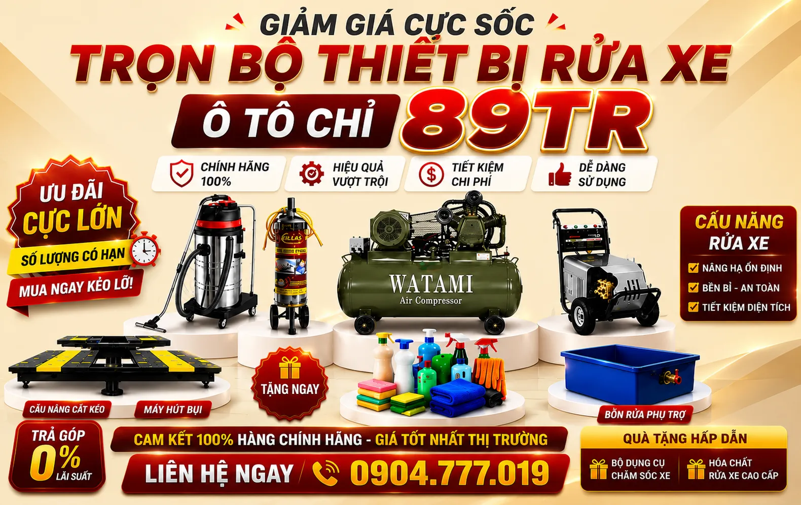 COMBO RỬA XE ÔTÔ