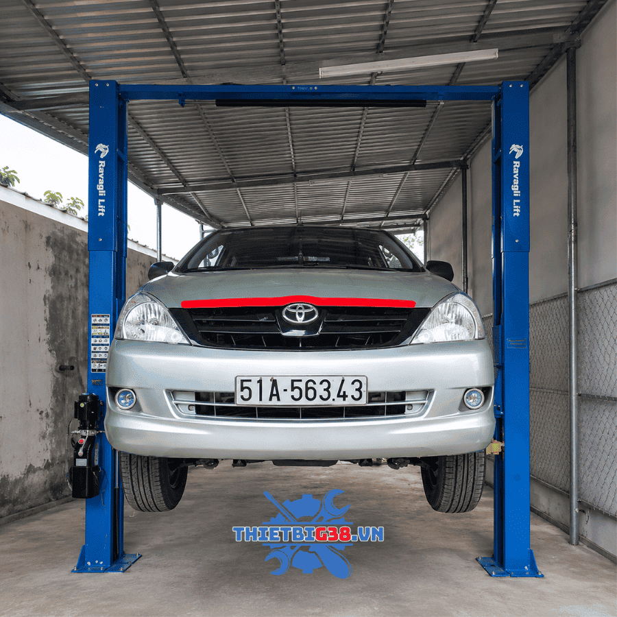 Lắp Đặt Bàn Giao Cầu Nâng Ô Tô 2 Trụ 4 Tấn RAVAGI LIFT RV-4000A Lock Khóa 2 Bên Tại Xưởng Anh Huấn – Tam Bình – Thủ Đức