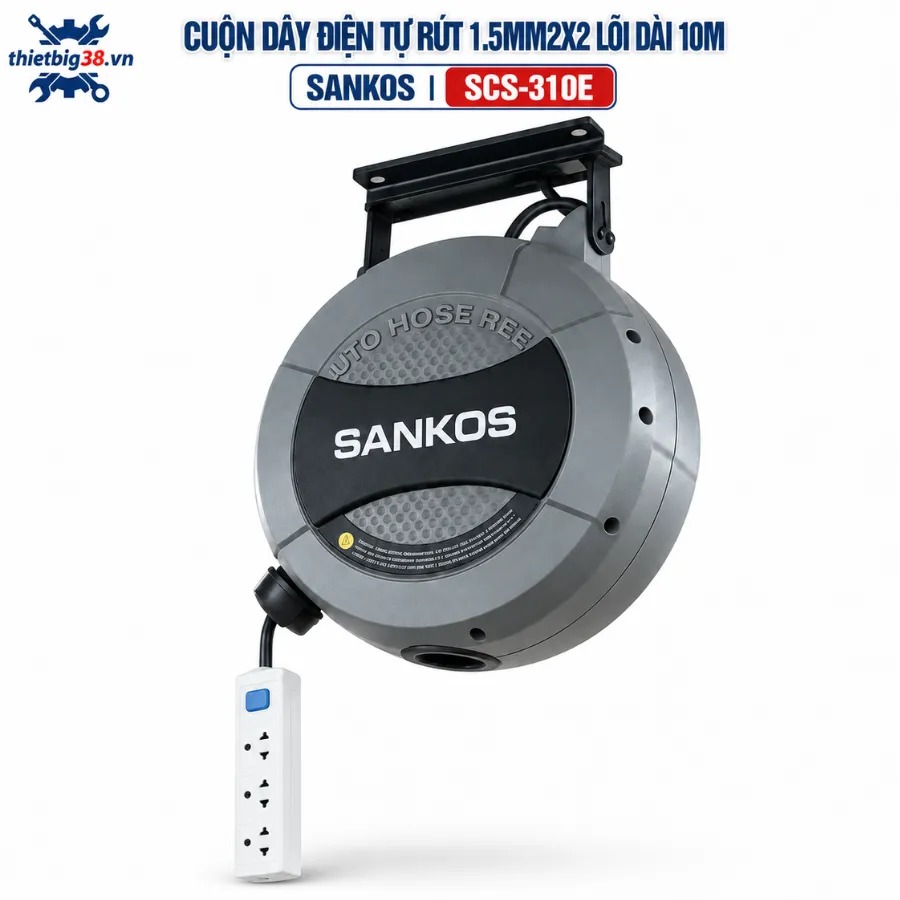 Cuộn dây điện tự rút 1.5mm2x2 lõi dài 10M Sankos SCS-310E
