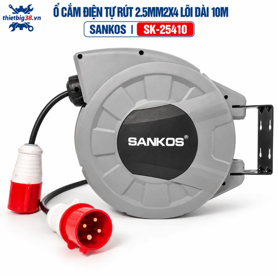 Ổ cắm điện tự rút 2.5mm2x4 lõi dài 10M Sankos SK-25410
