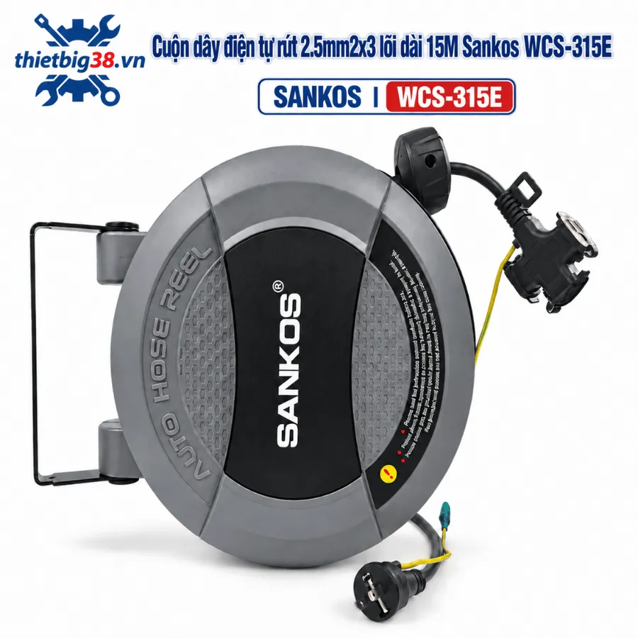 Cuộn dây điện tự rút 2.5mm2x3 lõi dài 15M Sankos WCS-315E