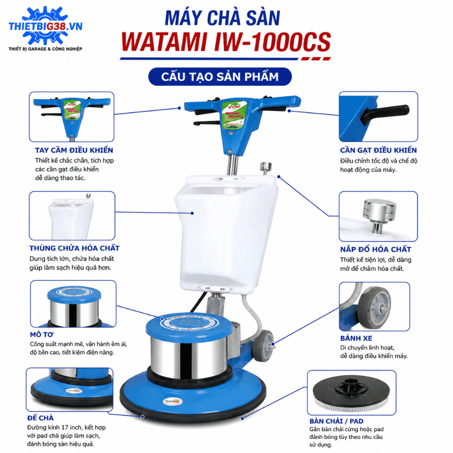Máy chà sàn công nghiệp WATAMI IW-1000CS 