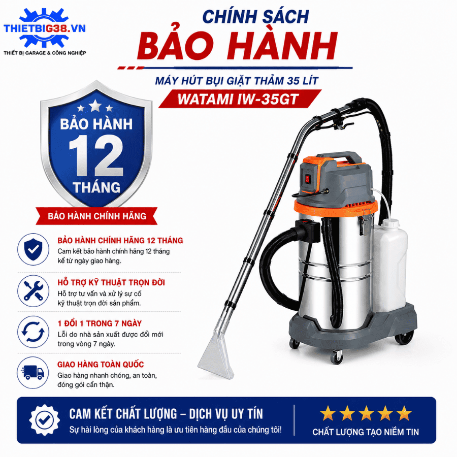 Máy hút bụi giặt thảm 35 Lít WATAMI IW-35GT