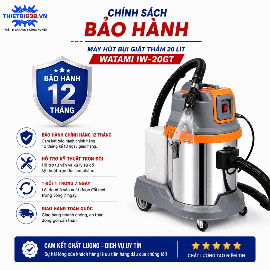 Máy hút bụi giặt thảm 20 Lít WATAMI IW-20GT