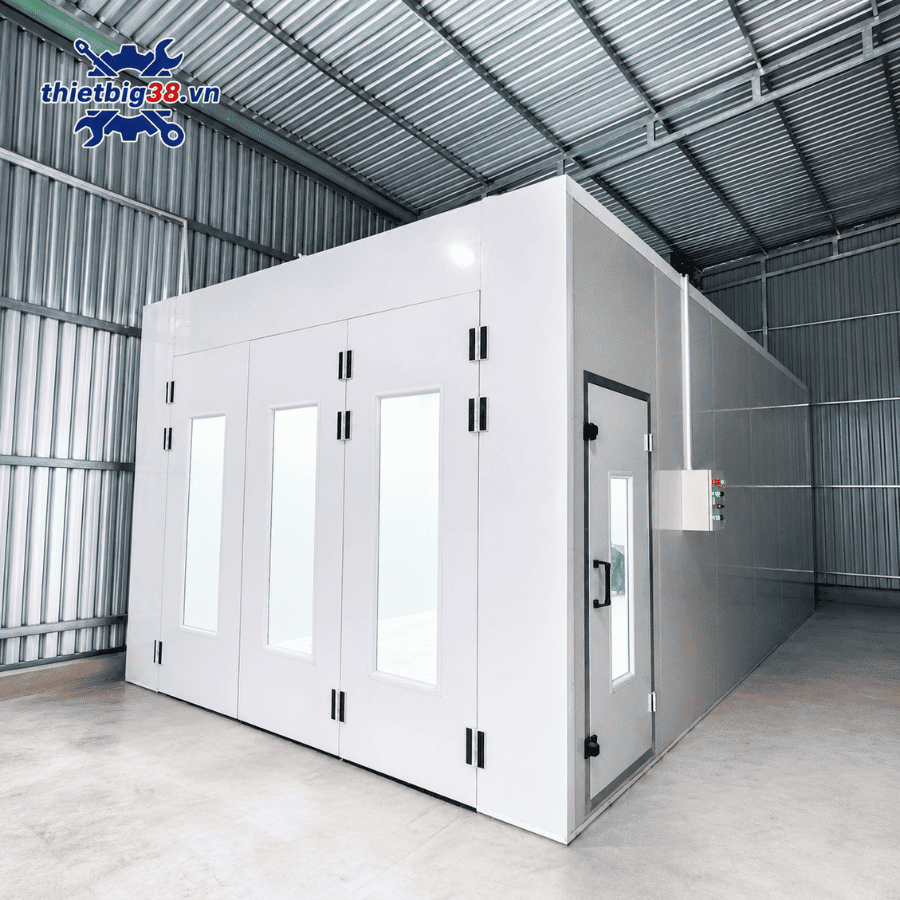 Phòng sơn nhanh ô tô 1 quạt hút 5.5KW không sàn Grating PSN G0407