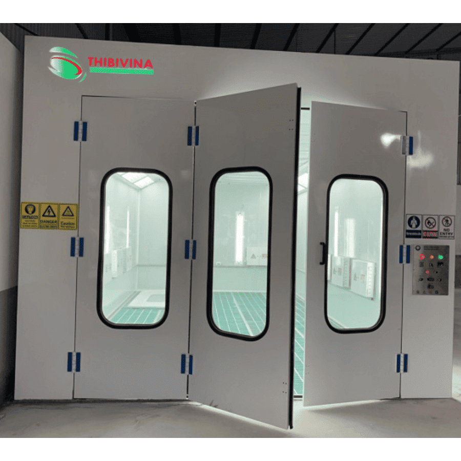 Phòng sơn sấy Hồng ngoại âm sàn 2 quạt 4KW 3 sàn hở