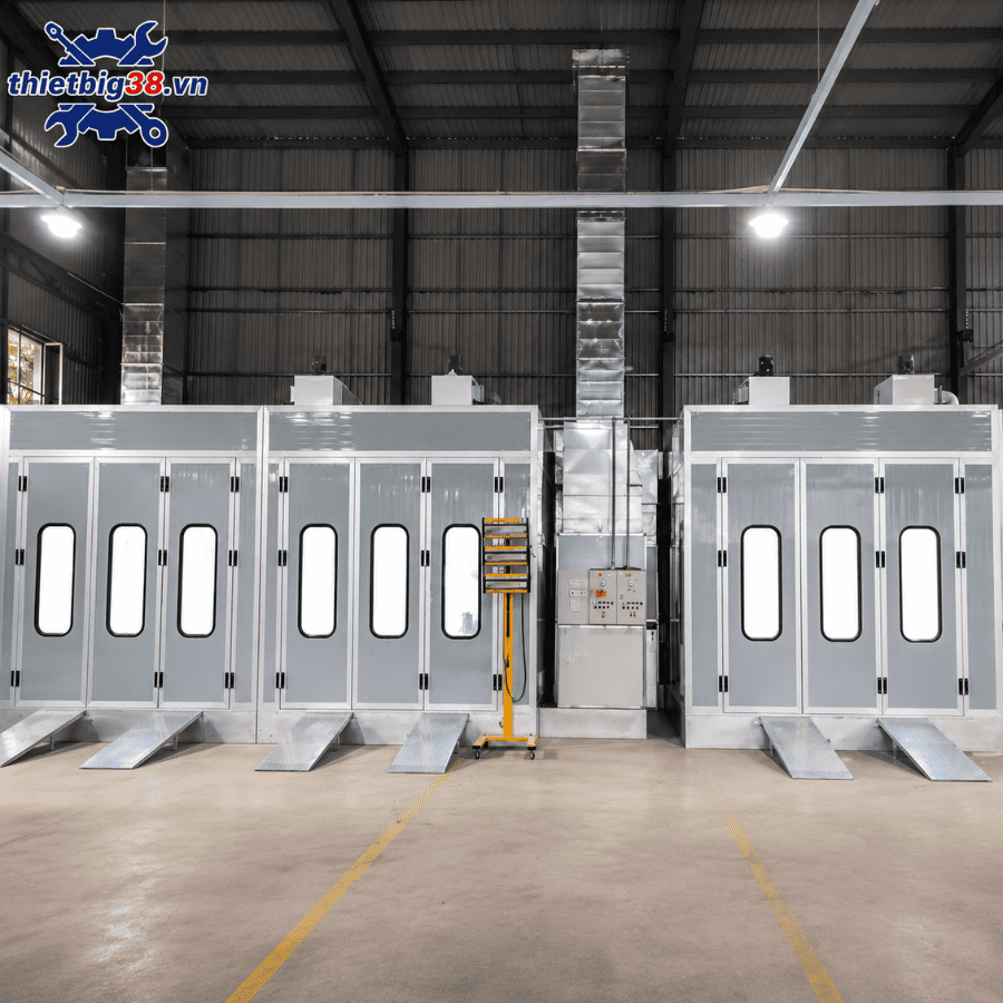 Phòng sơn sấy ô tô Hồng ngoại âm sàn 1 quạt 4KW có 2 sàn Grating G0407-10424-2