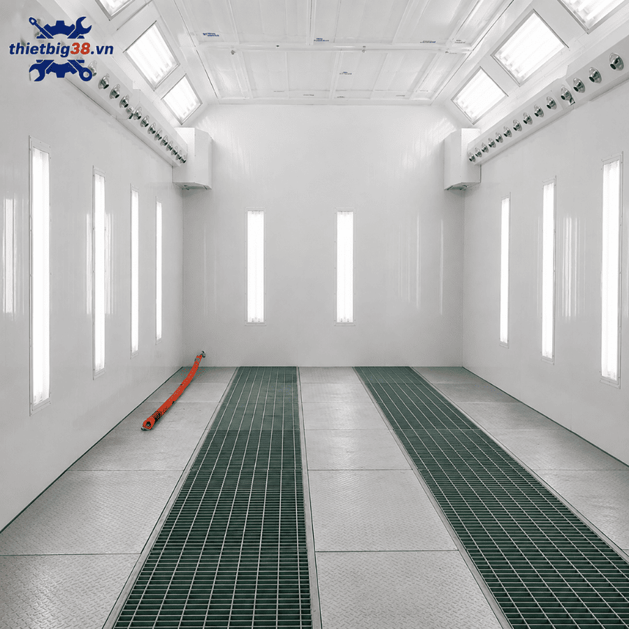 Phòng sơn sấy ô tô Hồng ngoại âm sàn 1 quạt 4KW có 2 sàn Grating G0407-10424-2