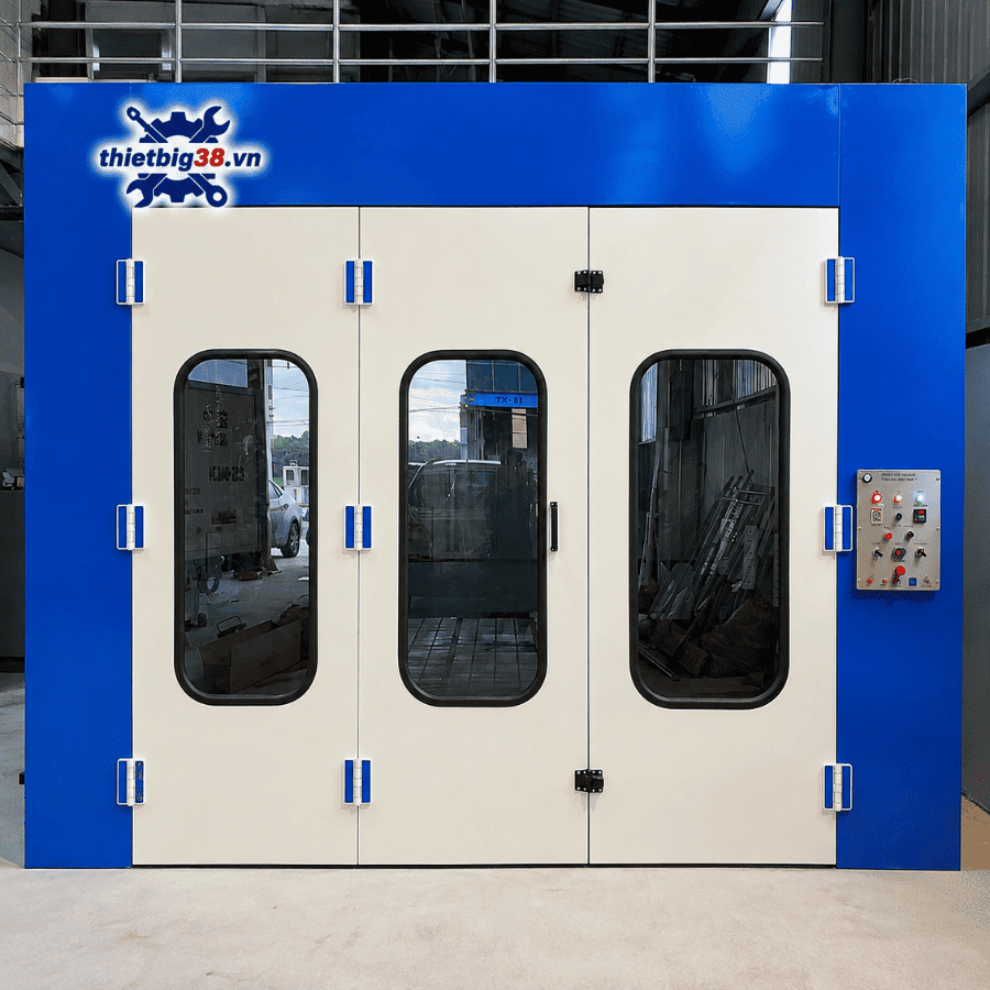 Phòng sơn sấy ô tô hồng ngoại âm sàn 2 quạt 5.5KW có 3 sàn Grating W0407-21130-3