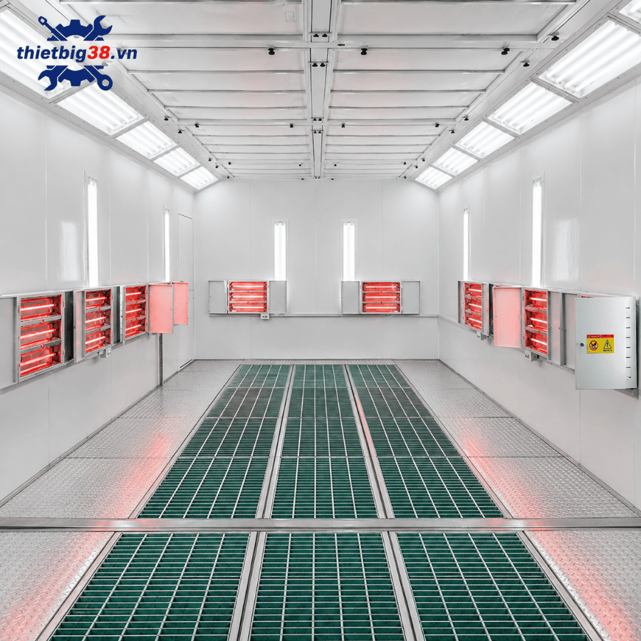 Phòng sơn sấy ô tô Hồng ngoại âm sàn 2 quạt 4KW có 3 sàn Grating G0407-20830-3