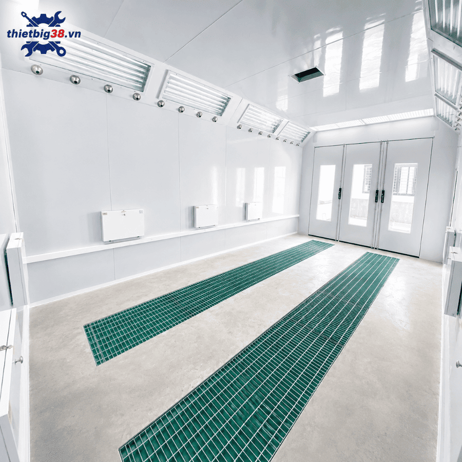 Phòng sơn sấy ô tô hồng ngoại âm sàn 2 quạt 5.5KW có sàn Grating G0407-21130-2