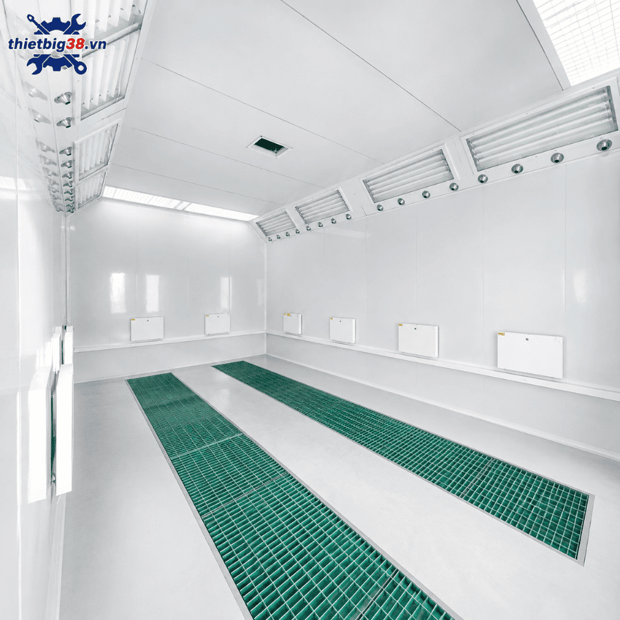 Phòng sơn sấy ô tô hồng ngoại âm sàn 2 quạt 5.5KW có sàn Grating G0407-21130-2