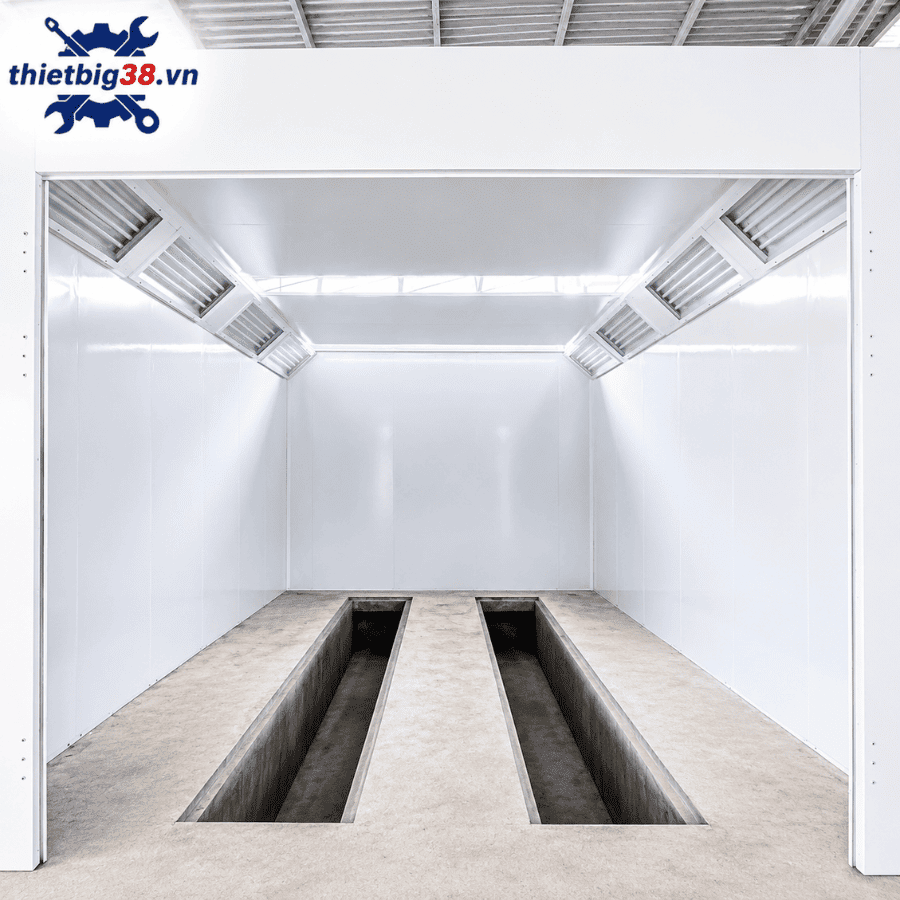 Phòng sơn sấy ô tô hồng ngoại âm sàn 2 quạt 5.5KW có sàn Grating G0407-21130-2