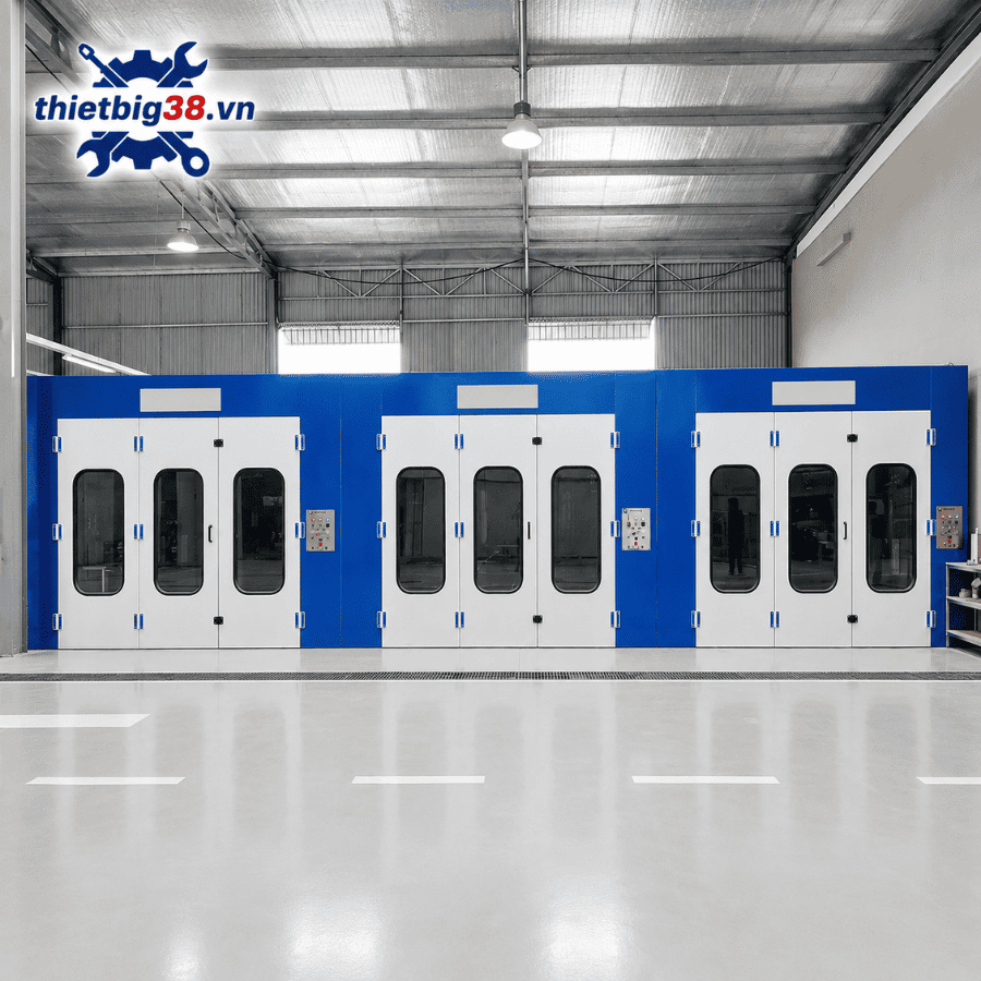 Phòng sơn sấy ô tô hồng ngoại âm sàn 2 quạt 7.5KW có 3 sàn Grating W0407-21530-3