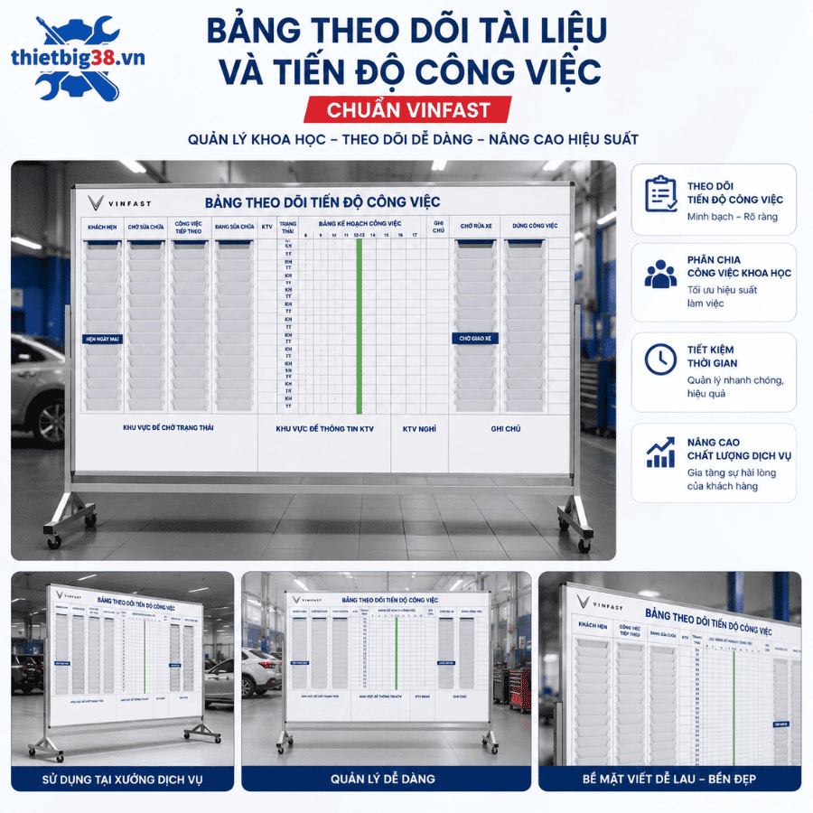 Bảng Theo Dõi Tài Liệu Và Tiến Độ Công Việc Chuẩn VinFast