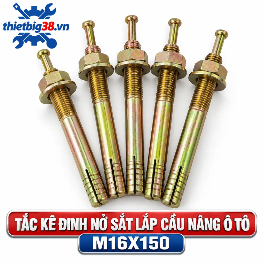 Vị trí lắp Tắc kê đinh nở sắt lắp cầu nâng ô tô M16x150mm Ravagi lift M16X150mm