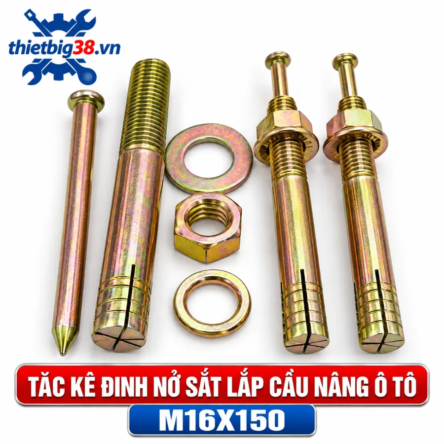 Tắc kê đinh nở sắt lắp cầu nâng ô tô M16x150mm Ravagi lift M16X150mm