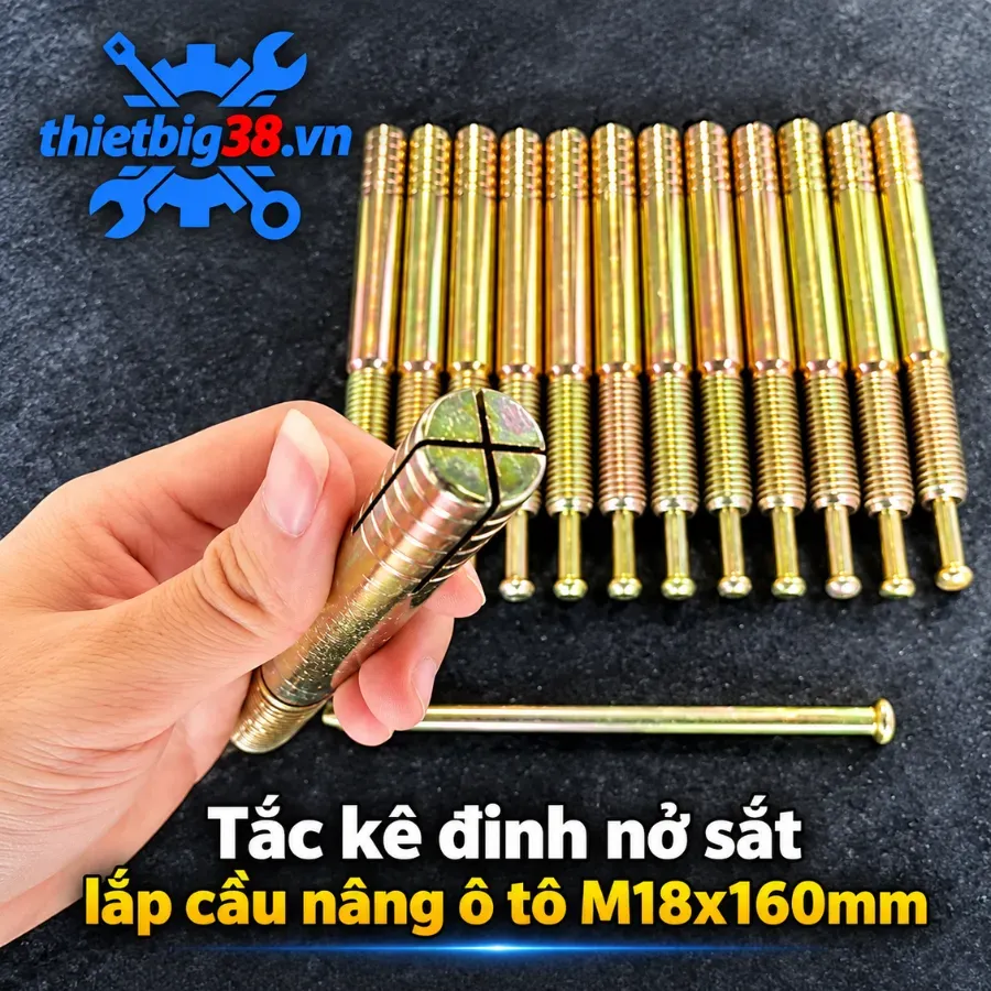 Tắc kê đinh nở sắt lắp cầu nâng ô tô M18X160mm Ravagi lift M18X160mm