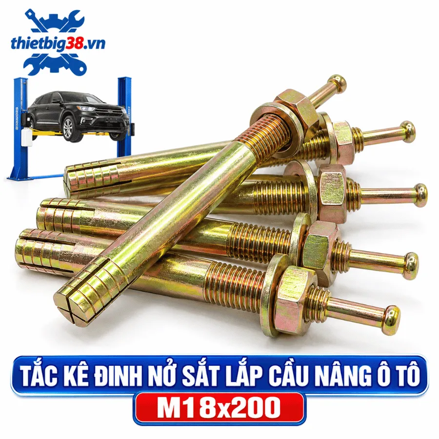 Tắc kê đinh nở sắt lắp cầu nâng ô tô M18x200 Ravagi Lift M18X200mm