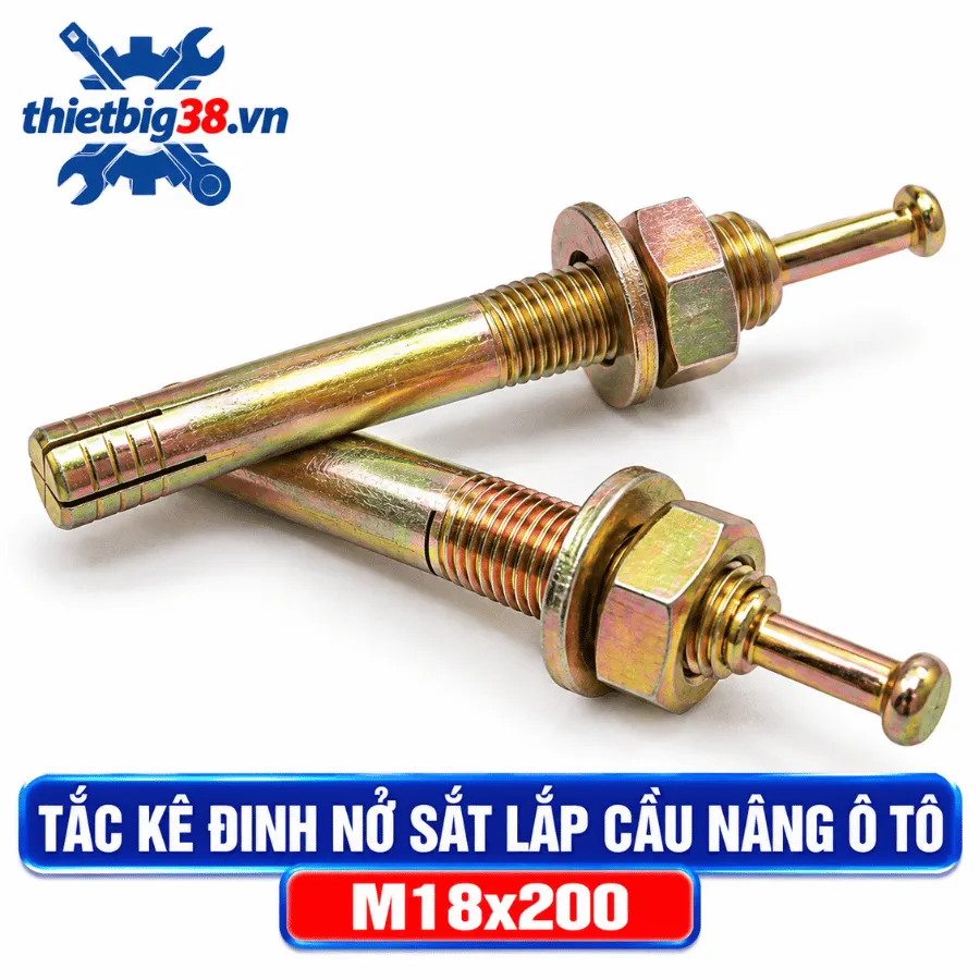 Tắc kê đinh nở sắt lắp cầu nâng ô tô M18x200 Ravagi Lift M18X200mm