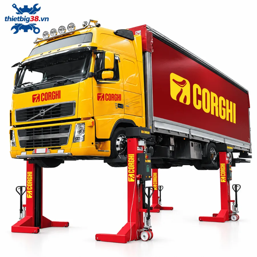Cầu nâng 4 trụ độc lập 5.5 tấn/1 trụ cho Corghi ERCO-LE55
