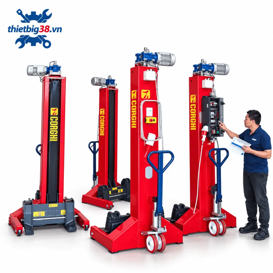 Cầu nâng 4 trụ độc lập 7.5 tấn/1 trụ Corghi ERCO-LE75-4