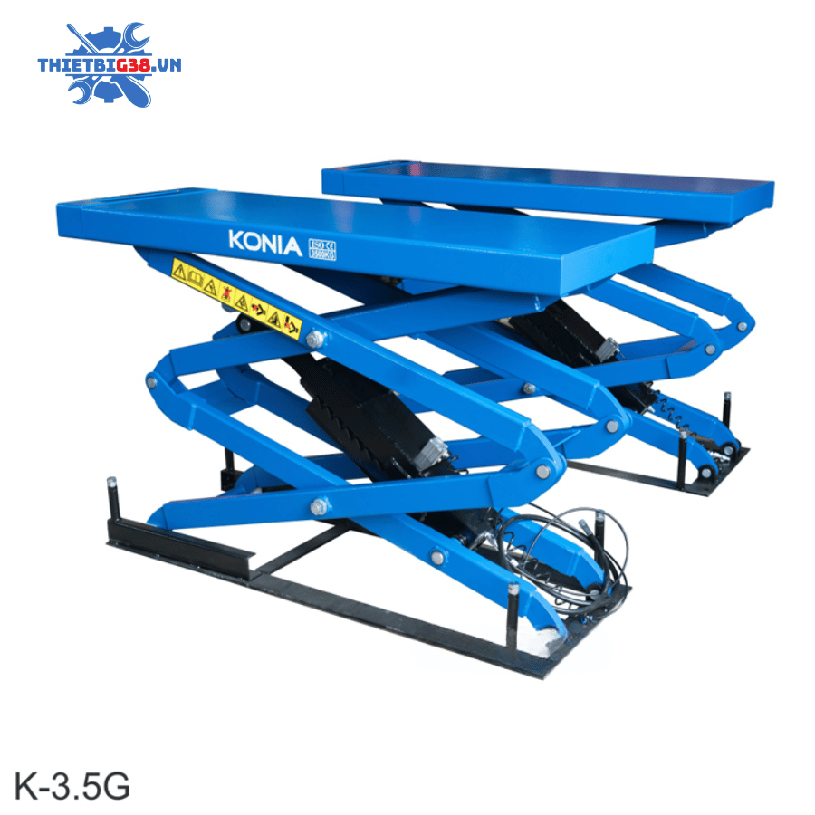 Cầu nâng cắt kéo 3.5 tấn, móng chìm Konia K-3.5G