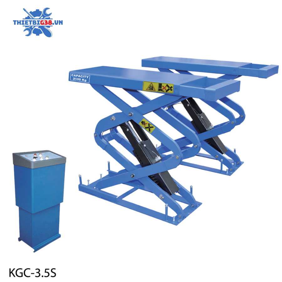 Cầu nâng cắt kéo 3.5 tấn, móng chìm Konia KGC-3.5S