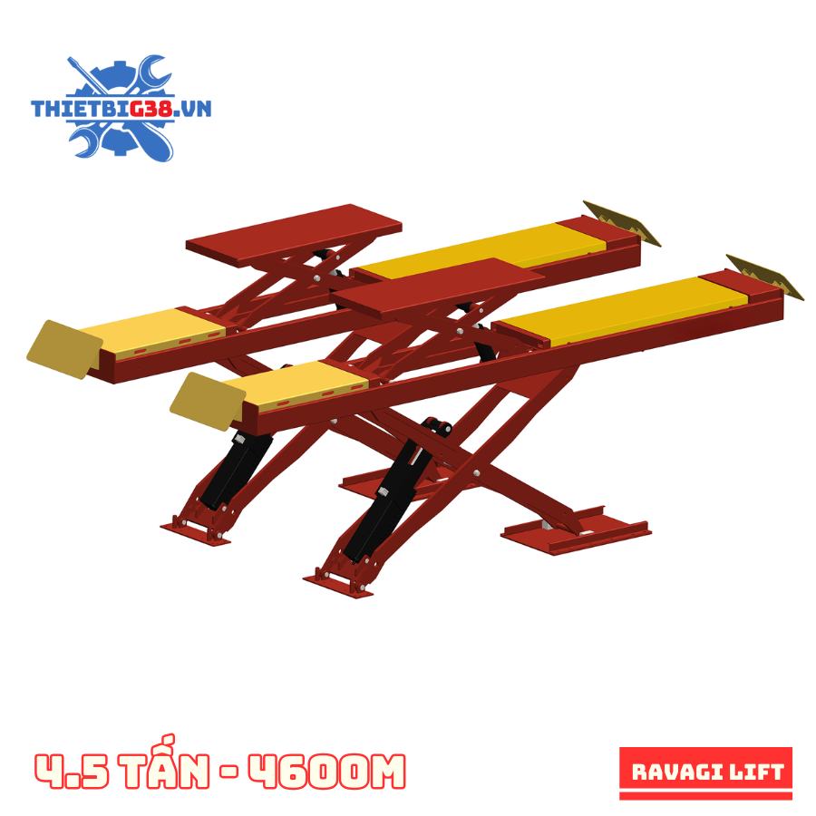 Cầu nâng cắt kéo 2 tầng RAVAGI LIFT nâng 4.5 tấn