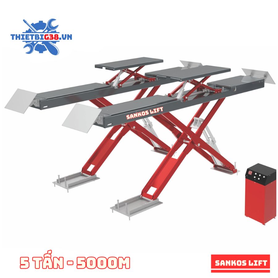 Cầu nâng cắt kéo 2 tầng SANKOS LIFT nâng 5 tấn