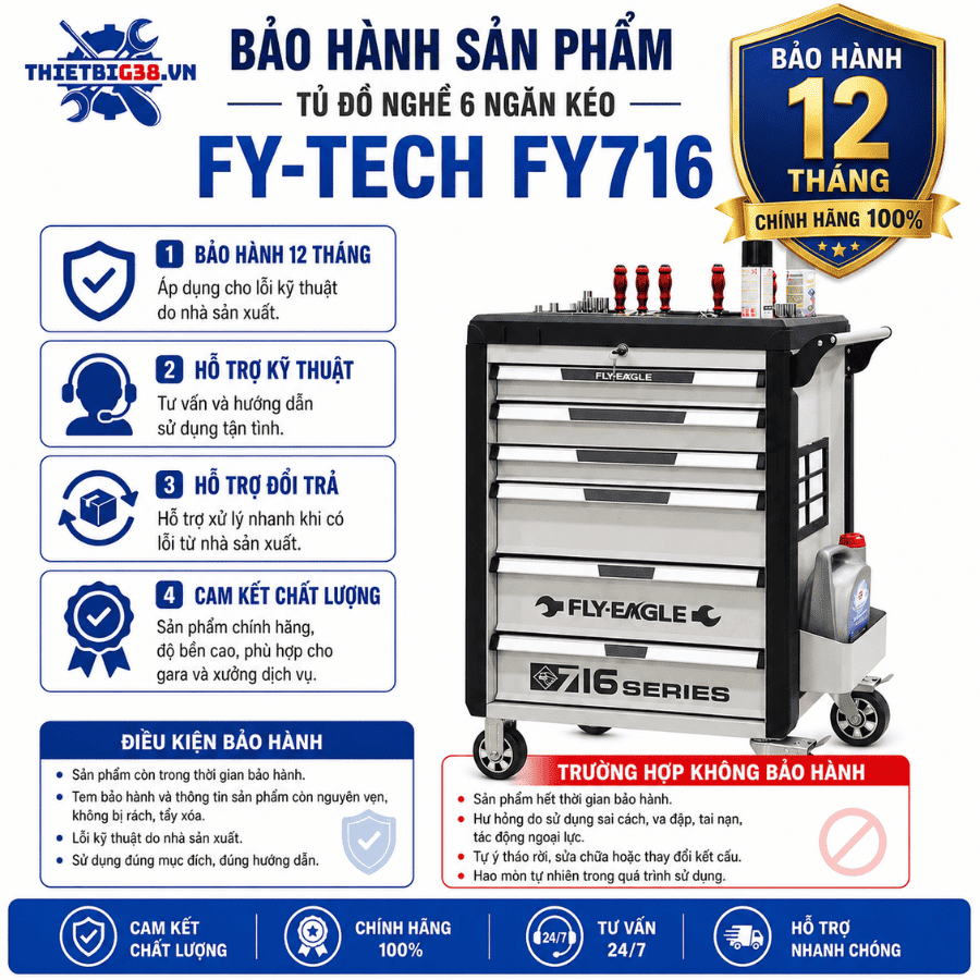 Tủ đồ nghề 6 ngăn kéo FY-TECH FY716