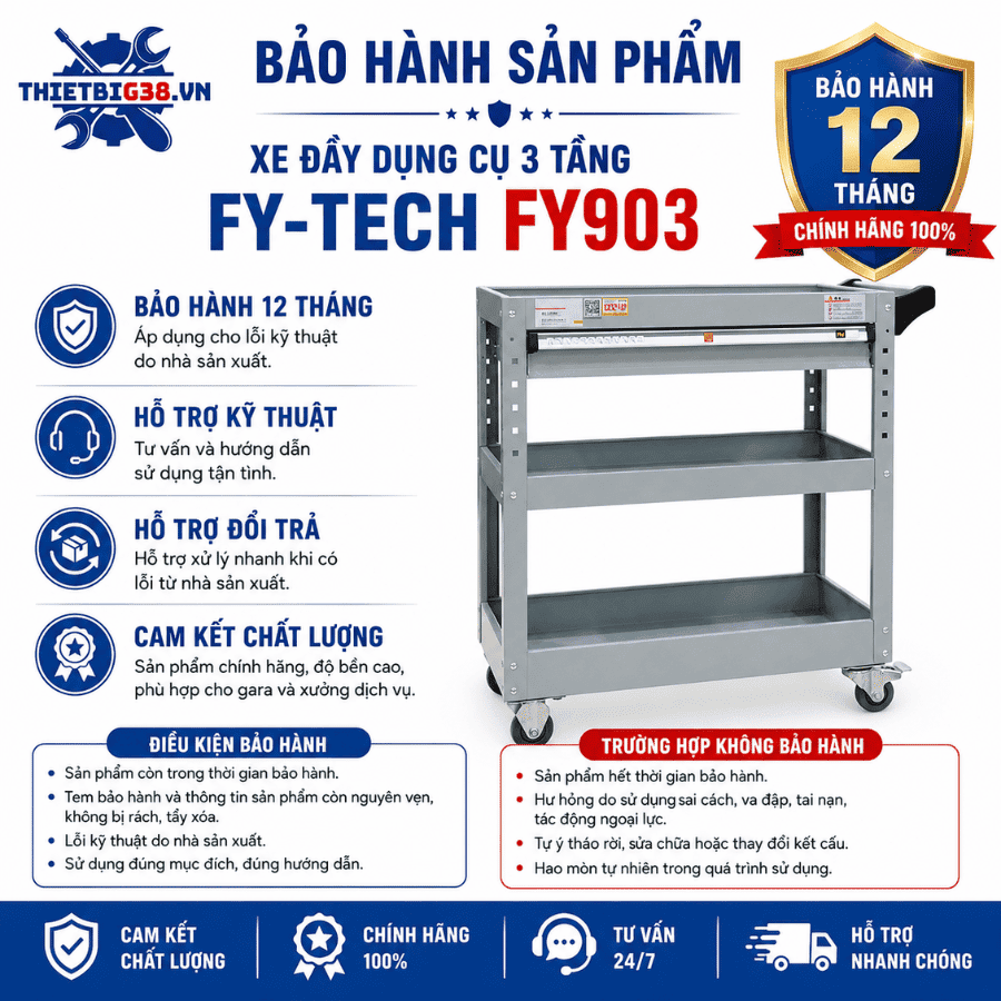 Xe Đẩy Dụng Cụ 3 Tầng FY-TECH FY903