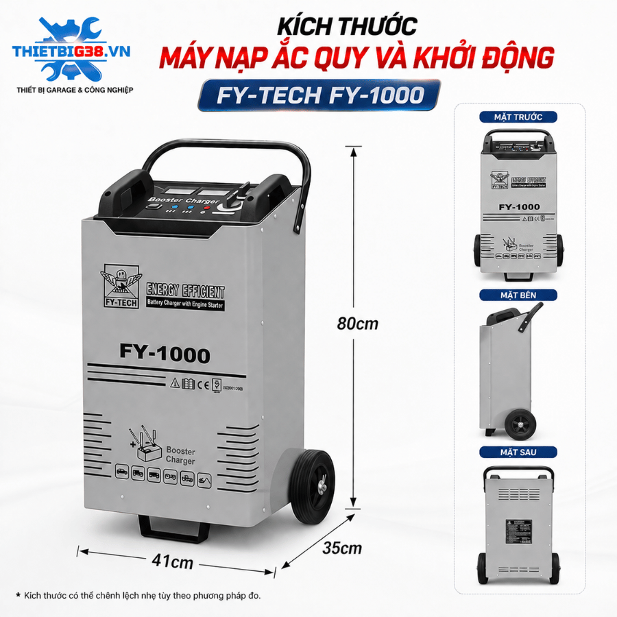 Máy nạp ắc quy và đề khởi động FY-TECH FY-1000