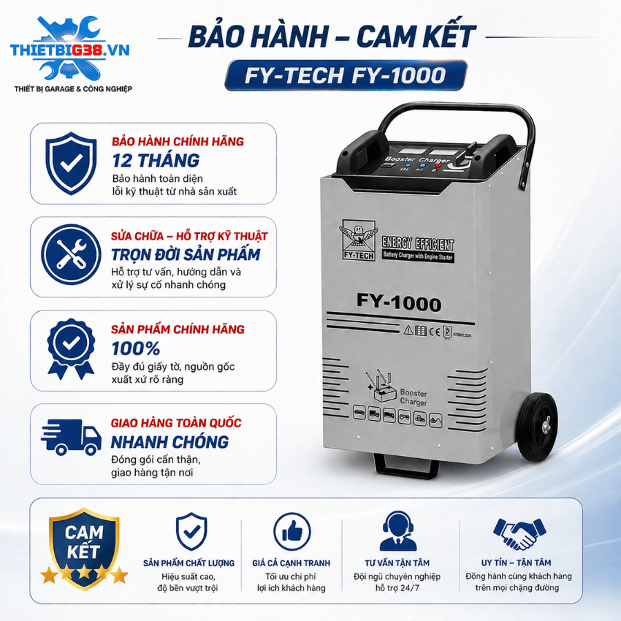 Máy nạp ắc quy và đề khởi động FY-TECH FY-1000