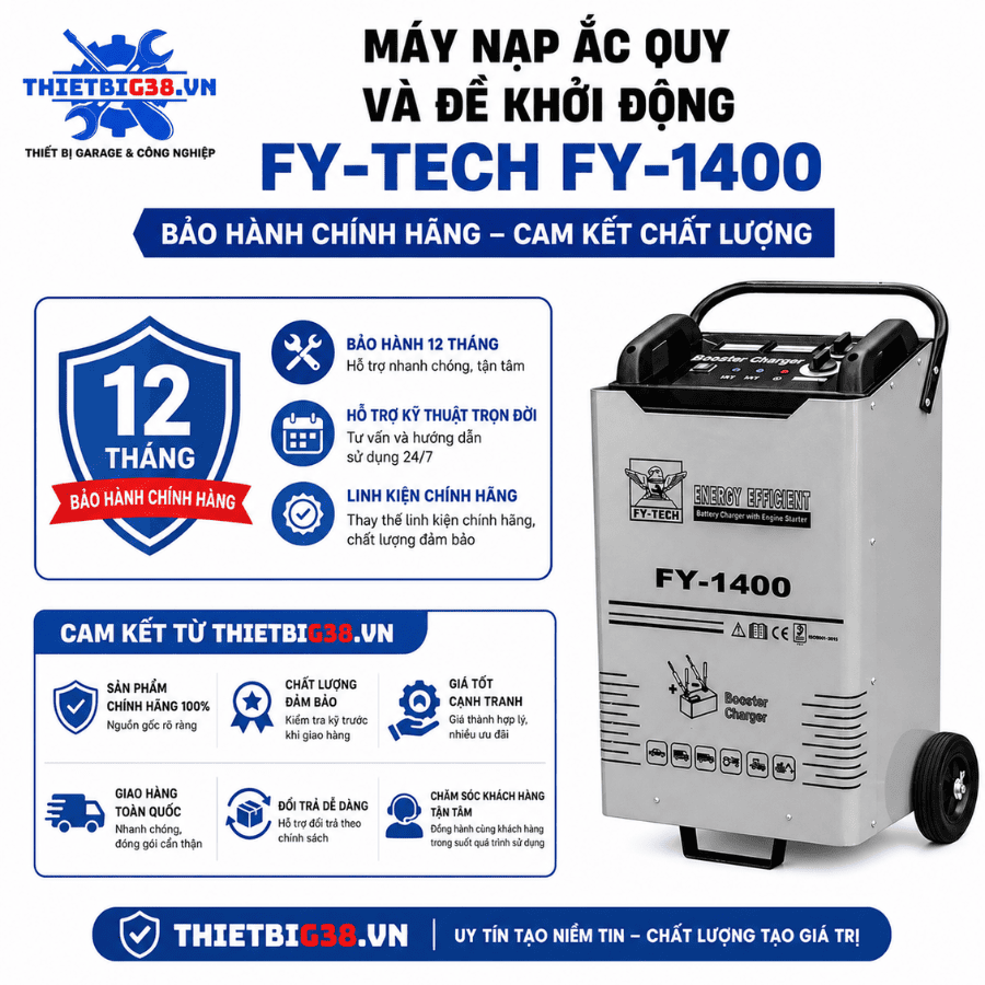 Máy nạp ắc quy và đề khởi động FY-TECH FY-1400