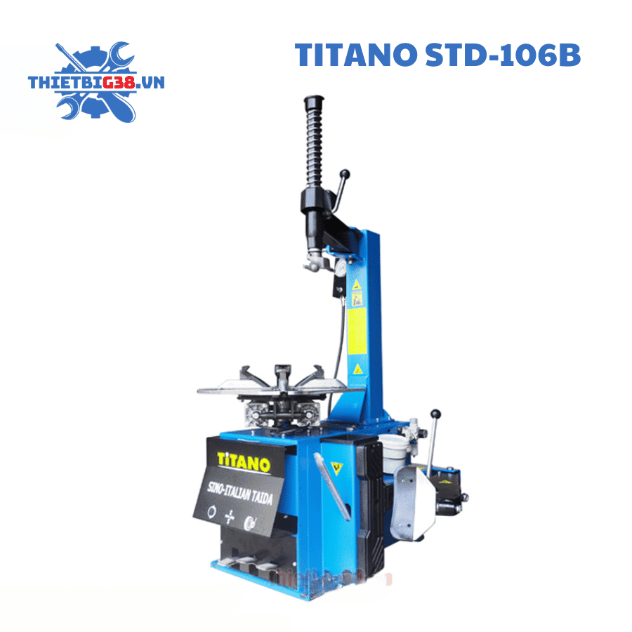 Máy tháo lốp ô tô liên doanh Italy Titano STD-106B - Mâm 10-22 inch (Kèm bộ bơm lốp đạp chân)