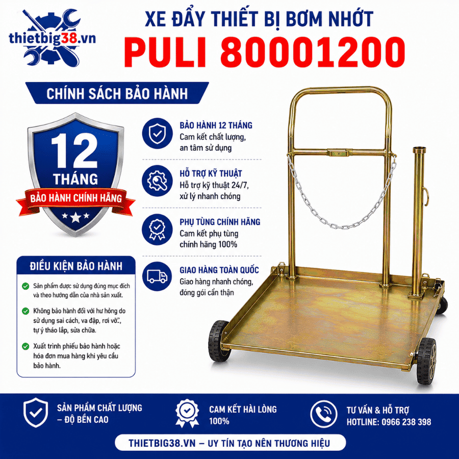 Xe đẩy thiết bị bơm nhớt PULI 80001200