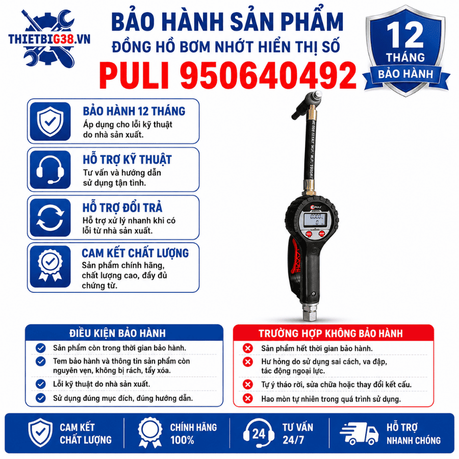 Đồng hồ bơm nhớt hiển thị số Puli ‎9506404923