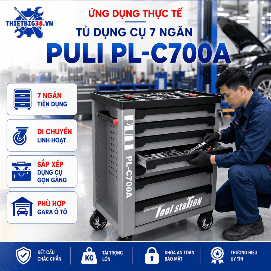 Tủ dụng cụ 7 ngăn PULI C7000A