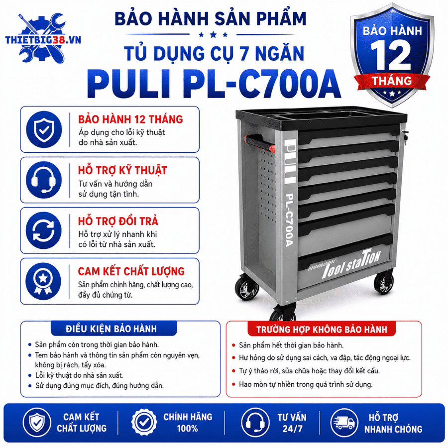 Tủ dụng cụ 7 ngăn PULI C7000A