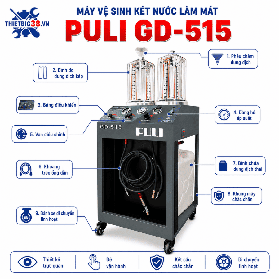 Máy vệ sinh két nước làm mát PULI GD-515