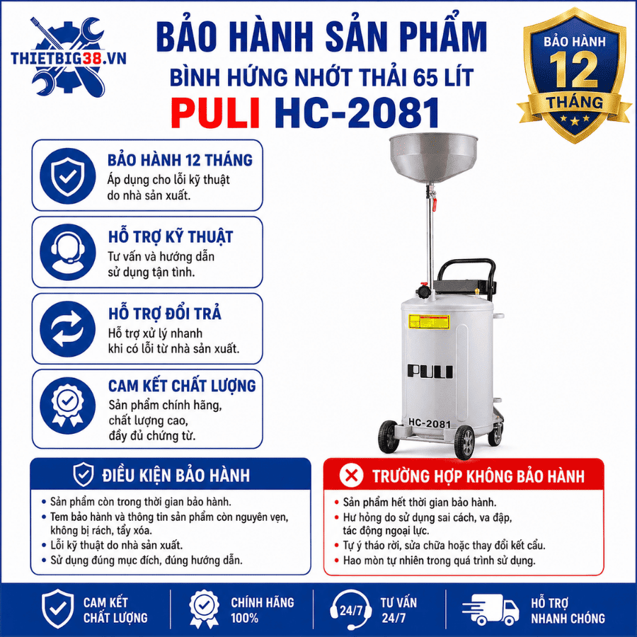 Bình hứng nhớt thải 65 lít PULI HC-2081