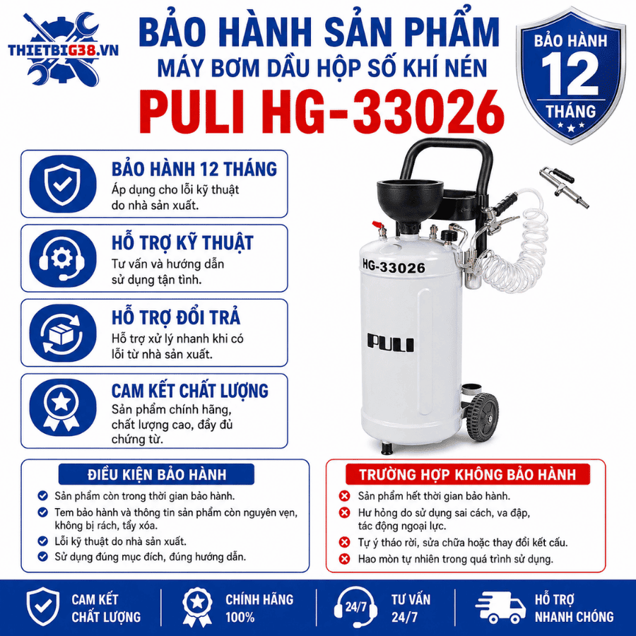 Máy bơm dầu hộp số khí nén PULI HG-33026