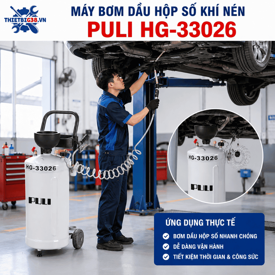 Máy bơm dầu hộp số khí nén PULI HG-33026