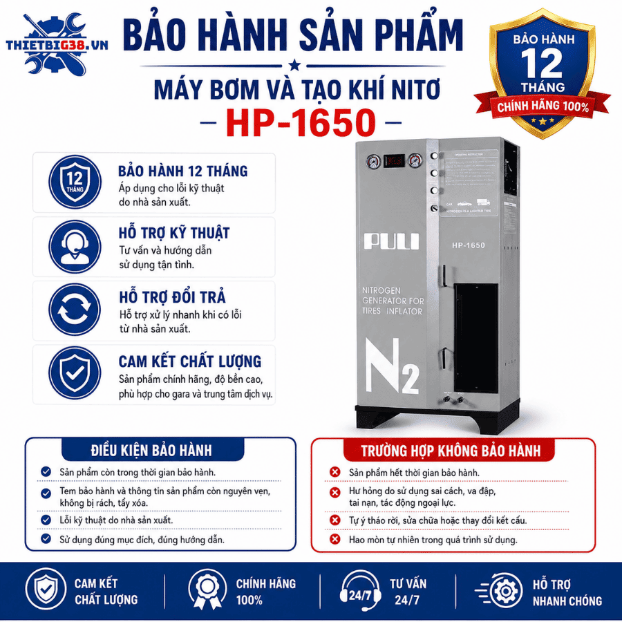 Máy bơm và tạo khí Nito PULI HP-1650