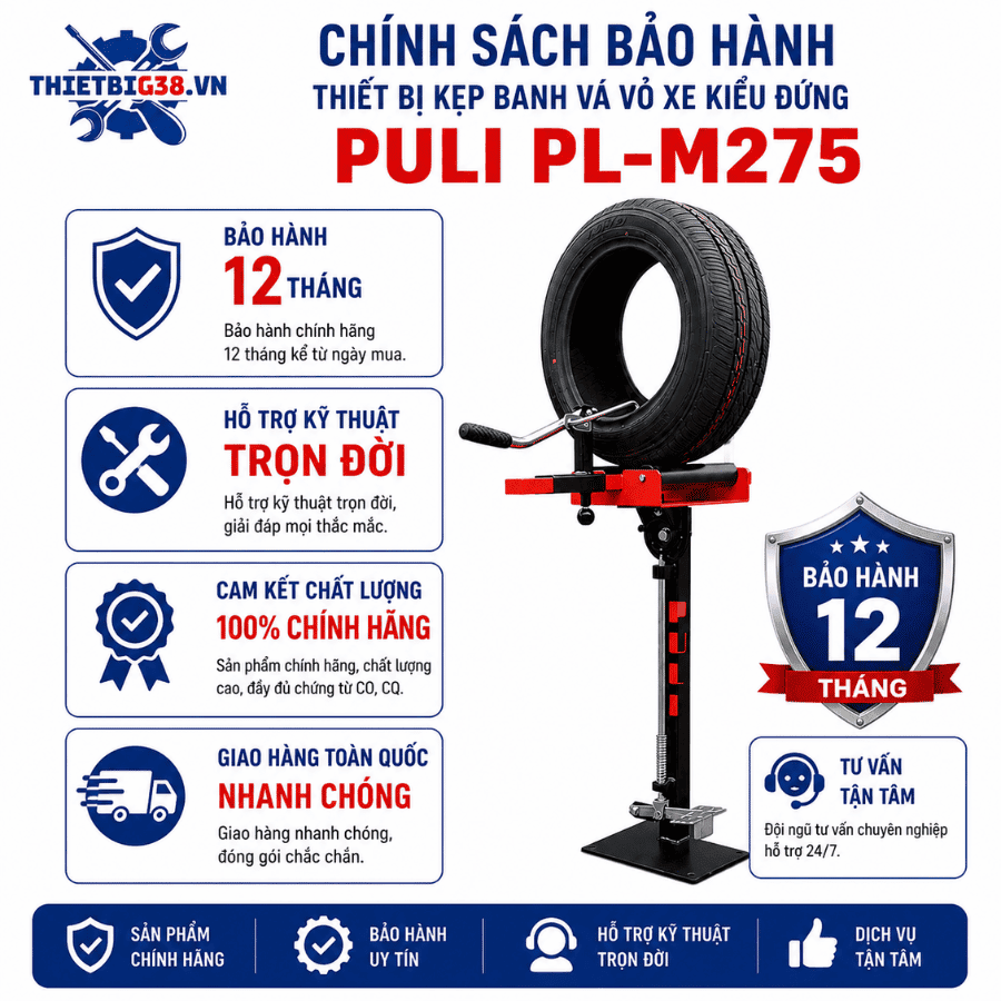 Thiết bị kẹp banh vá vỏ xe kiểu đứng PULI PL-M275