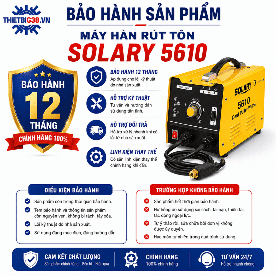 Máy Hàn Rút Tôn Solary 5610 chính hãng, đầy đủ phụ kiện
