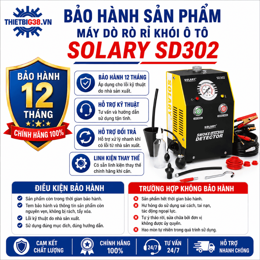 Máy Dò Rò Rỉ Khói Ô Tô Solary SD302